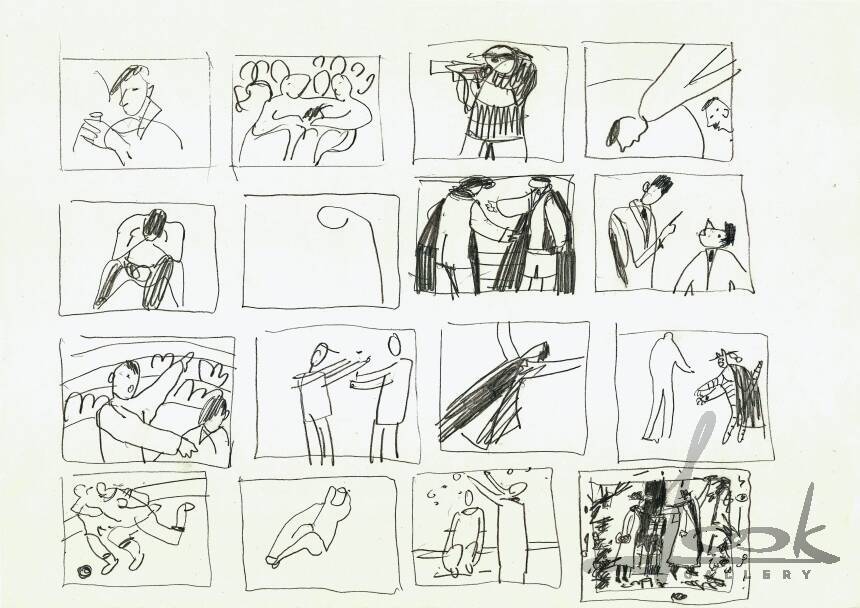 A sheet with graphic thumbnails