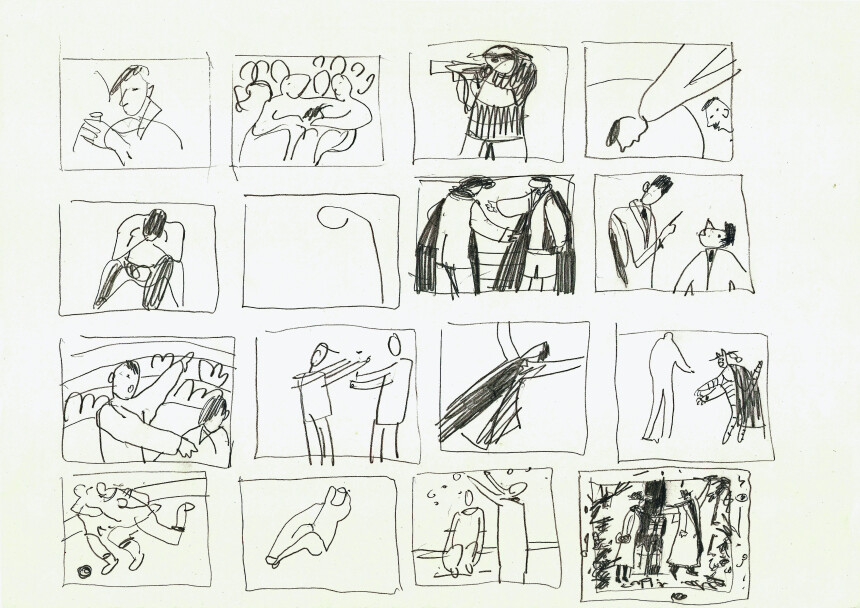 A sheet with graphic thumbnails